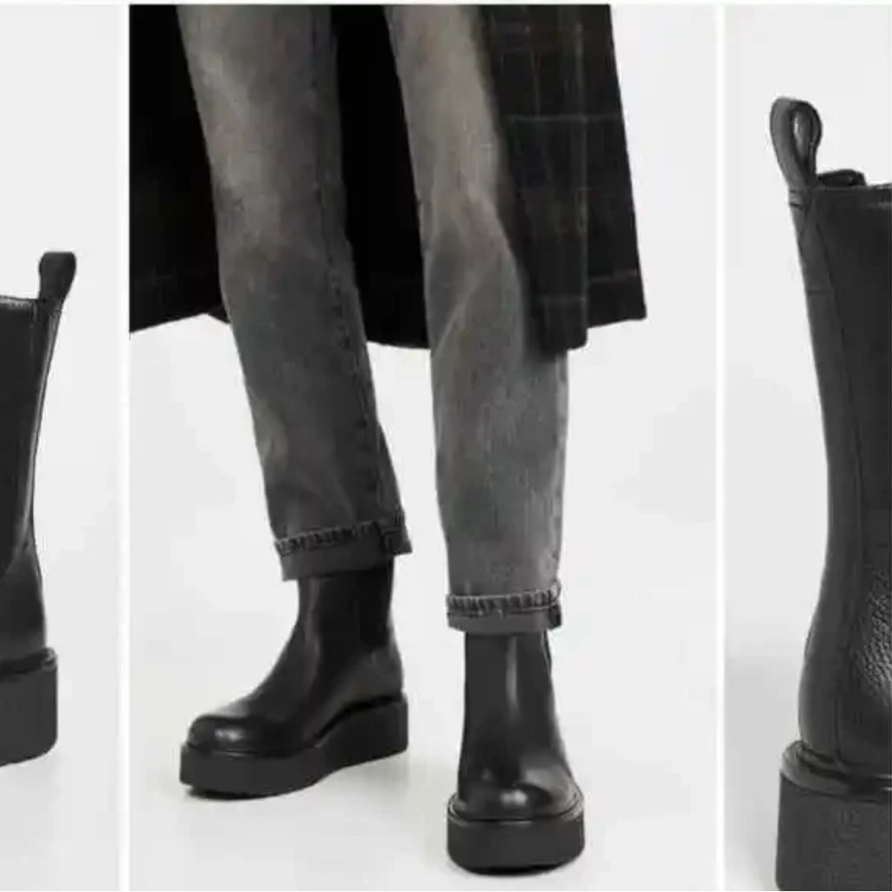 Vince Brinton Black Platform Chelsea Boots 7.5